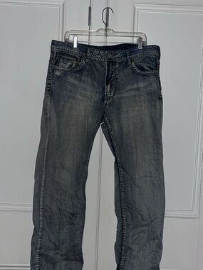 Men's Straight Jeans in Faded Charcoal Gray - Classic Straight Cut